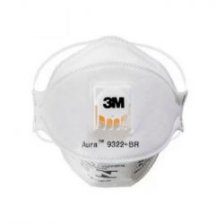 Máscara Respirador Descartável 3M 9322+ BR PFF2 N95 Válvula